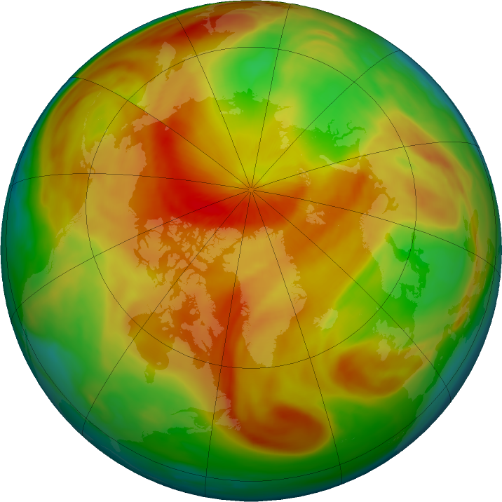 Arctic ozone map for 27 March 2017